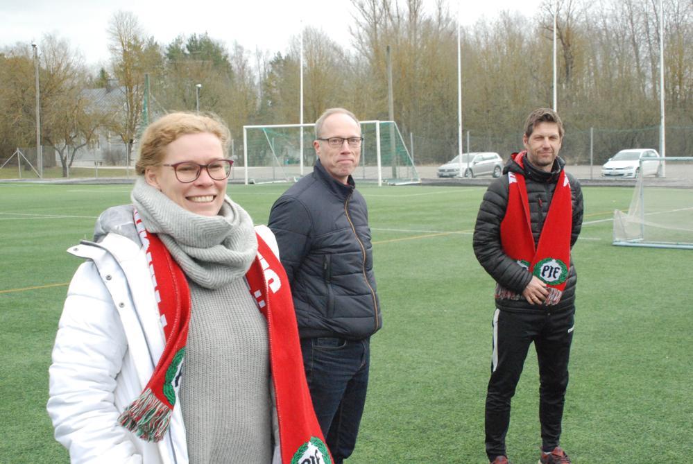 Petra Furu, Petri Abrahamsson och Stefan Strömberg. Foto: Timo Järvenpää